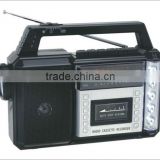 Good Quality Classic AM/FM/SW Torch Light Rechargeable Cassette Recorder Radio