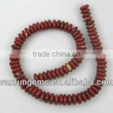 Gemstone Red Jasper rondelle beads for jewelry