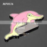 Tarnish Plated Zinc Alloy Cute Dolphins Shaped Promotional Souvenir Enamel Custom Fridge Magnet Metal thumbnail-5