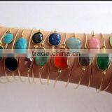 Golden Nature Gemstone Bracelet Bangle thumbnail-1