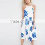 OEM Manufacturer Summer Elegant Full Midi Dress In Bright Floral Print thumbnail-2
