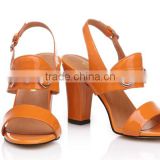 Lady fashion shoes 2016 Elegant shape high heel ladies sandal bright luster fashion shoes