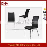 factory vendor quality assurance black color leather high back dining chair