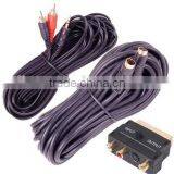 PC TV Connect Kit(SCART, RCA/Phono, Jack Cable,S-video Cable)