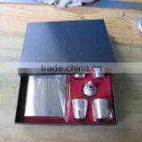 8oz Sanding Hip Flask With Small Funnel and 4pcs Cup in Gift Paper Box thumbnail-3