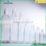 60ml clear square glass olive oil bottle