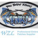 Wholesale Embroidered Patches Laser Cut Woven Patch for Garment Accessories