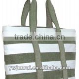 eco friendly many colors stripe canvas beach bag