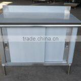 NSF Approval Stainless Steel Kitchen Dish Cabinet With Sliding Door / Knock Down Cabinet thumbnail-2