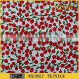 Home Decorative Tropical Plaid Fabric Cherry Blossom Print Fabric