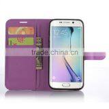 Hot Selling Ultra Thin Lichee PU Leather Case Wallet Folio Flip Cover for Samsung GALAXY S7 Edge thumbnail-5