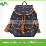 Unique Canvas Birds Backpack thumbnail-1