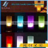 3Pcs LED Lectronic Candle Light Changing Color 7 Colors