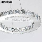 Noble 24W Transparent LED Crystal Hanging Lights Pendant Lighting Fixture For Indoor Decor 110-240V AC thumbnail-5