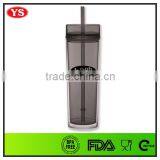 16oz Wholesale Bpa Free Plastic Skinny Tumbler With Lid and Straw thumbnail-3