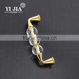 Contemporary Double Hold Clear Gold Finish Crystal Handle