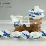 Blue Landscape Pu Er Teaware Set-1 Gaiwan, 1 Pitcher and 6 Cups thumbnail-1