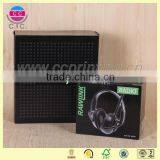 Fancy Headphone Packing Folding Black Corrugated Boxes