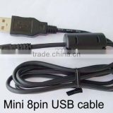 Hi-Quality Mini 8 Pin USB data Cable For SONY,Nikon,Fujifilm,Panasonic DSC DVC