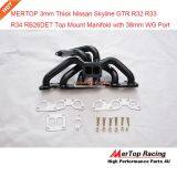 МЕРТОП Мангист с черной покрытией толщиной 3 мм для Niss** Skyline GTR R32 R33 R34 RB26DET RB26 T4 TWIN TOP MOUNT с выпускным клапаном диаметром 38 мм thumbnail-1