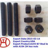 A193 B7 Stud Bolt With A194 2H Hex Nuts thumbnail-1