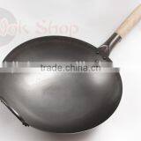 Chinese Wooden Handle Carbon Steel Wok thumbnail-4