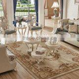 Solid Wood Living Room Furniture Vase and Flowers Carving Design Fabrice Sofa Set thumbnail-2