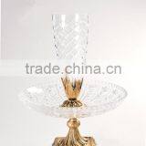 Italian Style Home Decorative Candlestick, Classical Brass With Crystal Candleholder (BF01-0248) thumbnail-2