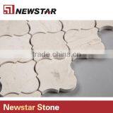 Newstar Crema Beige Arabesque Marble Lantern Brown Stone Tile Backsplash thumbnail-4