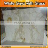 White Onyx With Veins Tile on Galss thumbnail-1