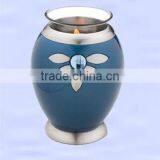 New Look Candel Light Blue Cremation Urn, Urn for Cremation thumbnail-1