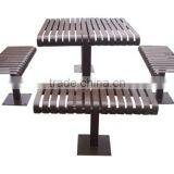 Patio Used Metal Table and 4 Chairs Metal Dining Table Chairs Set thumbnail-4