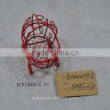 Handmade Metal Wire Miniature Baby Carriage Basket thumbnail-4