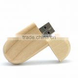 oval wooden flash memory chip, OEM eco-friendly wood stick
