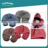 New Design Custom Printed Pillow Case U Shape Travel Hoodie Neck Pillow Travel Hooded Pillow With Sweatshirt Hat thumbnail-1