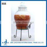 Glass Dispensers With Tap and Metal Stand thumbnail-1