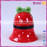 High Quality Colorful Small Ceramic Christmas Bell thumbnail-3