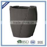 Fashion Poly Resin Medium Size Ribbed Patch Vase thumbnail-2