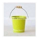 Wooden Handle Eco-friendly Flower Pot/Metal Small Flower Pails/Zinc Flower Planter/Metal Flower Pot/Can Garden Decoration thumbnail-1