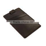 New Design Full Grain Leather Slim Pull Tab Leather Credit Card Holder With RFID Blocking thumbnail-3