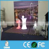 Factory directly sale 60*60*110cm LED Cocktail table with Remote