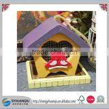 HandmadeCute Colorful Decorative Wooden Bird Cage With One Cell thumbnail-1
