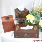 WOODEN HANDICRAFT HANDPAINTED ORANGE TISSUE BOX FOR BATHROOM/OFFICE/CAR thumbnail-1