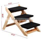 Folding Pet 2-in-1 Ramp and Stairs for Dog Cat Portable Carpet Wooden Steps Ladder thumbnail-2
