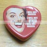 Heart Shaped Cosmetic Container, Cosmetic Tin Case thumbnail-1