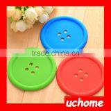 UCHOME 2016 New Colorful Button Shape Silicone Cup Mat/Coaster thumbnail-3