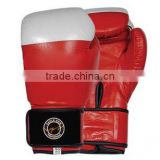 Red and White Dual Colour Boxing Gloves with Latice and Under Lay Foam