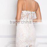 White Floral Crochet Sweetheart Dress Club Dress With Lace Fabric HSD5240 thumbnail-6