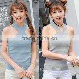 Wholesale Women Tank Tops Sexy Unique T-shirt Vest New Design Girls Sexy Tops thumbnail-1