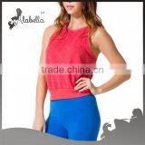 Women Casual no Sleeve Knitted Pullover Boxy Crop Racer Tank thumbnail-1